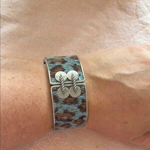 Leopard Print Cuff Bracelet